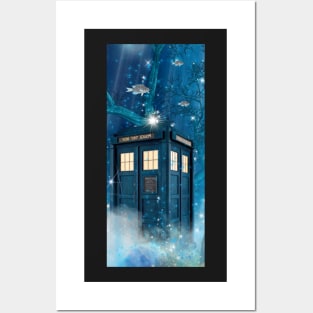 Underwater Blue Police Phone Box Posters and Art